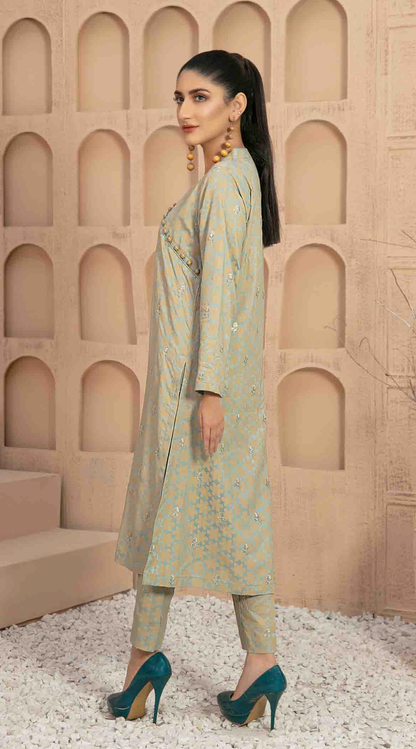 D-7722 - Readymade 2PC - Embroidered Viscose Paste Print Collection - VINA by Tawakkal (Pret)