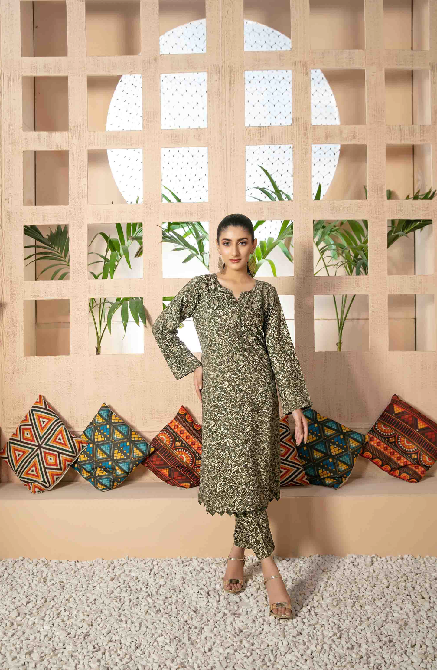 D-7724 - Readymade 2PC - Embroidered Viscose Paste Print Collection - VINA by Tawakkal (Pret)