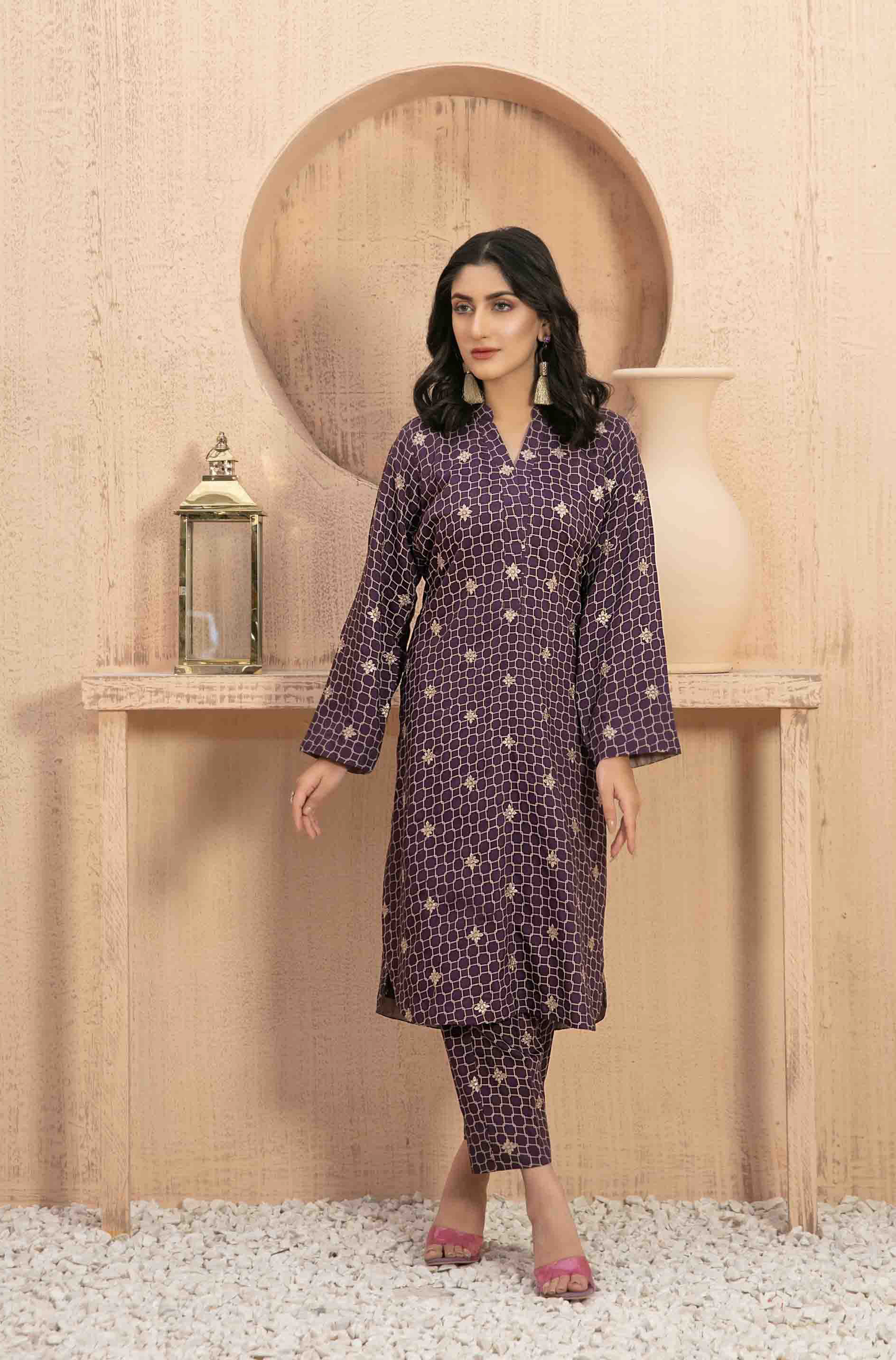 D-7726 - Readymade 2PC - Embroidered Viscose Paste Print Collection - VINA by Tawakkal (Pret)