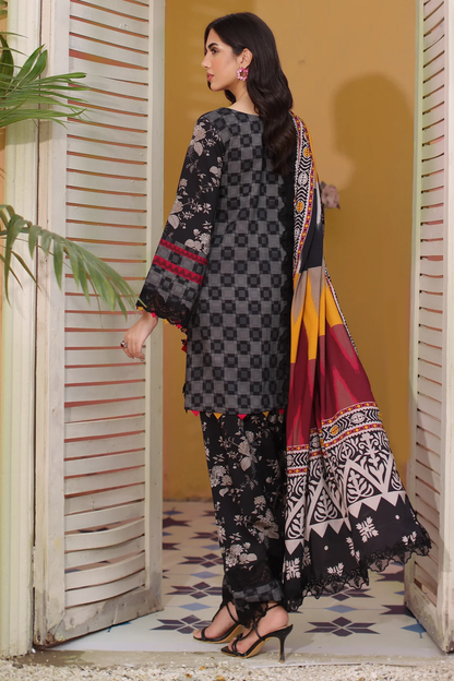 SHW4-03 - Fully Stitched 3PC - Printed & Embroidered Staple (Linen) Collection - SHEEN by Charizma