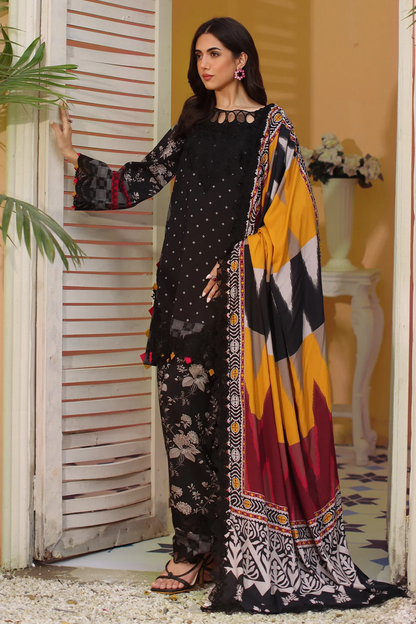 SHW4-03 - Fully Stitched 3PC - Printed & Embroidered Staple (Linen) Collection - SHEEN by Charizma