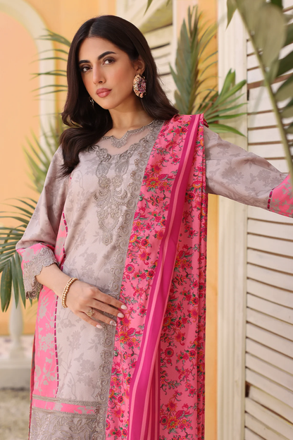 SHW4-04 - Fully Stitched 3PC - Printed & Embroidered Staple (Linen) Collection - SHEEN by Charizma