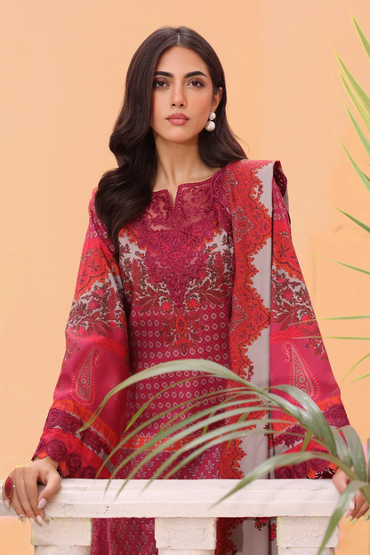 SHW4-06 - Fully Stitched 3PC - Printed & Embroidered Staple (Linen) Collection - SHEEN by Charizma