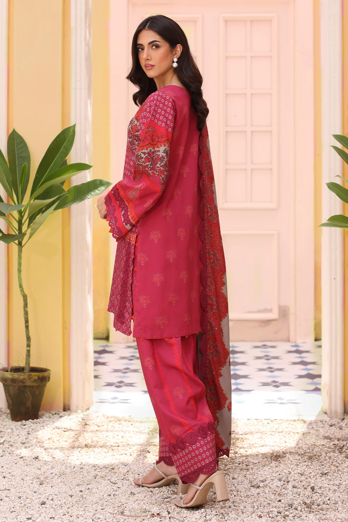 SHW4-06 - Fully Stitched 3PC - Printed & Embroidered Staple (Linen) Collection - SHEEN by Charizma