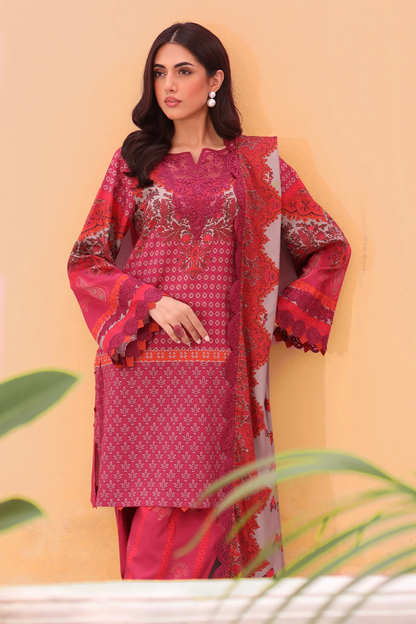 SHW4-06 - Fully Stitched 3PC - Printed & Embroidered Staple (Linen) Collection - SHEEN by Charizma