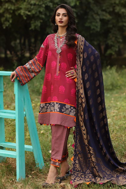 SPW4-02 - Fully Stitched 3PC - Printed Linen Collection - Signature Print by Charizma