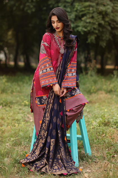 SPW4-02 - Fully Stitched 3PC - Printed Linen Collection - Signature Print by Charizma