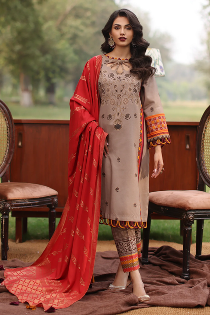 SPW4-07 - Fully Stitched 3PC - Printed Linen Collection - Signature Print by Charizma