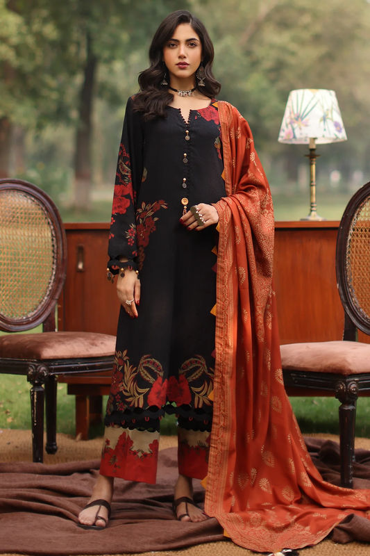 SPW4-08 - Fully Stitched 3PC - Printed Linen Collection - Signature Print by Charizma