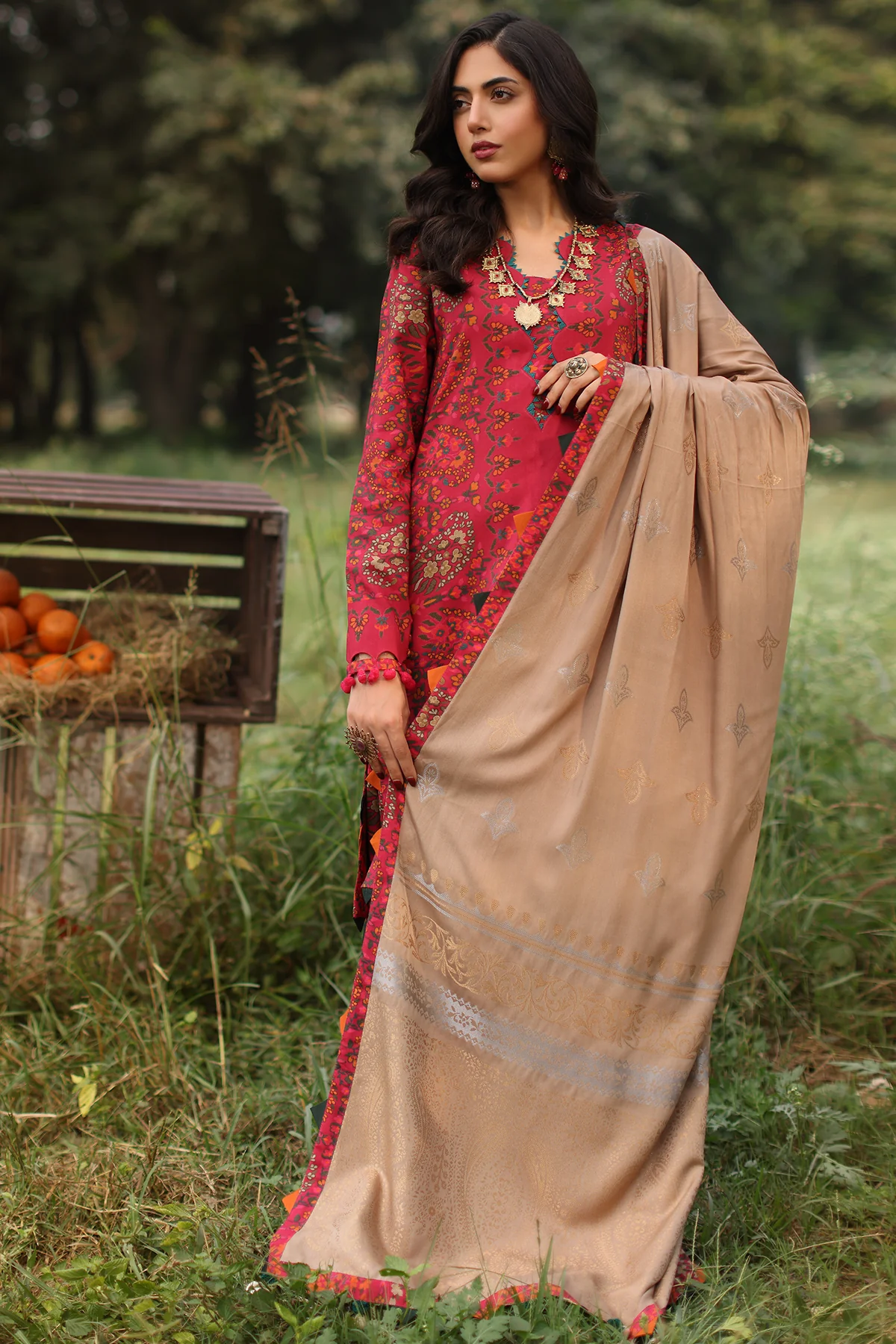 SPW4-09 - Fully Stitched 3PC - Printed Linen Collection - Signature Print by Charizma