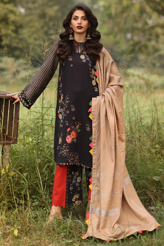 SPW4-10 - Fully Stitched 3PC - Printed Linen Collection - Signature Print by Charizma