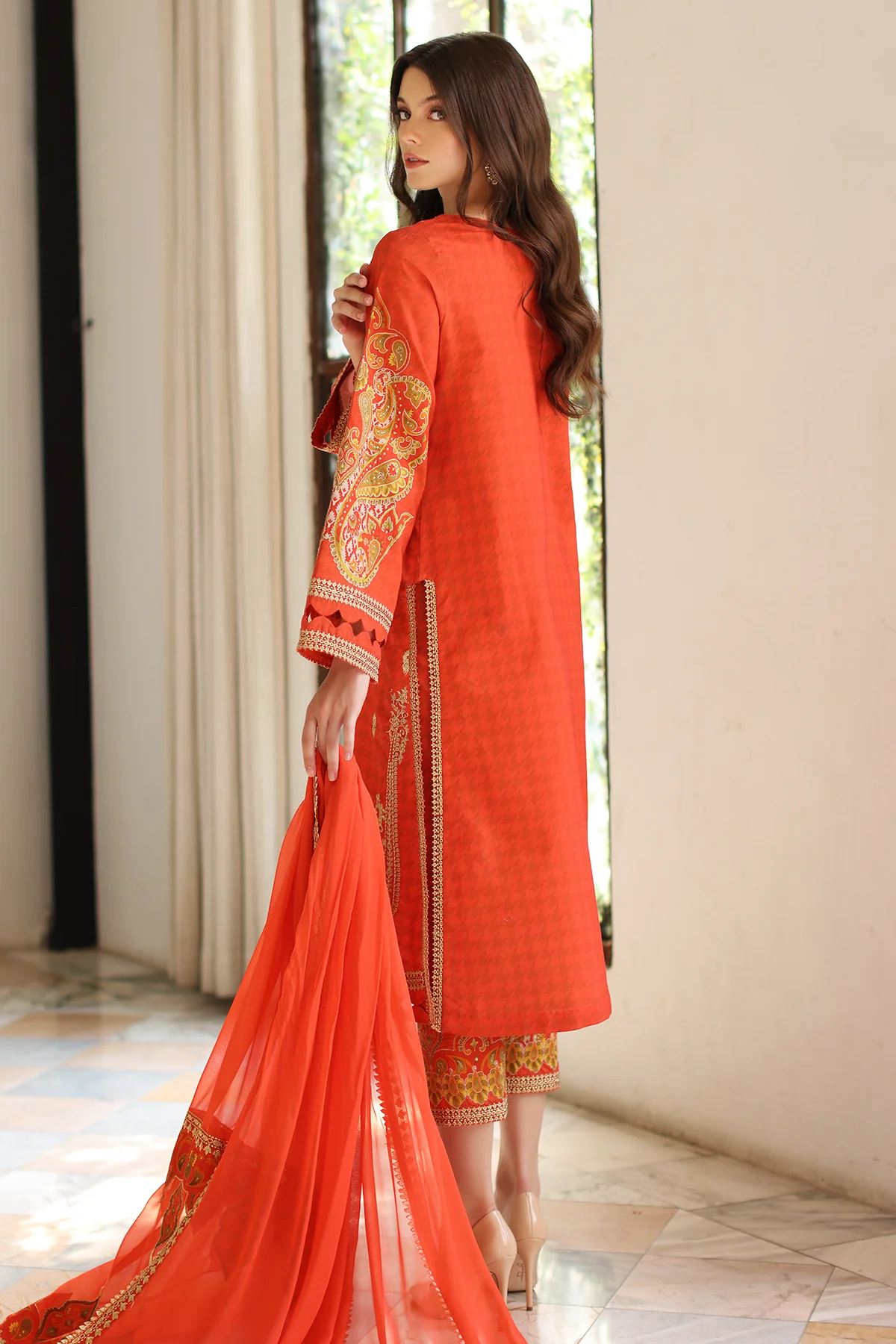 SR4-05 -  Fully Stitched 3PC - Signature Ramadan Edit - Embroidered Lawn Collection by Charizma