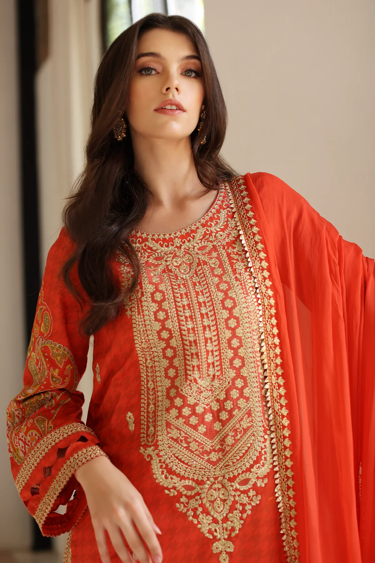 SR4-05 -  Fully Stitched 3PC - Signature Ramadan Edit - Embroidered Lawn Collection by Charizma