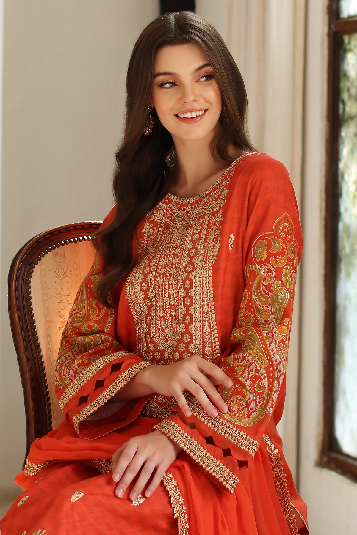 SR4-05 -  Fully Stitched 3PC - Signature Ramadan Edit - Embroidered Lawn Collection by Charizma